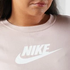 Γυναικεία Nike Sportswear Club Fleece Γυναικείο Φούτερ PINK OXFORD/WHITE -Γυναικεία Ρούχα Εκπτώσεις nike w nsw club flc gx std crew pl 2