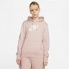 Nike Sportswear Club Γυναικεία Μπλούζα με Κουκούλα PINK OXFORD/WHITE