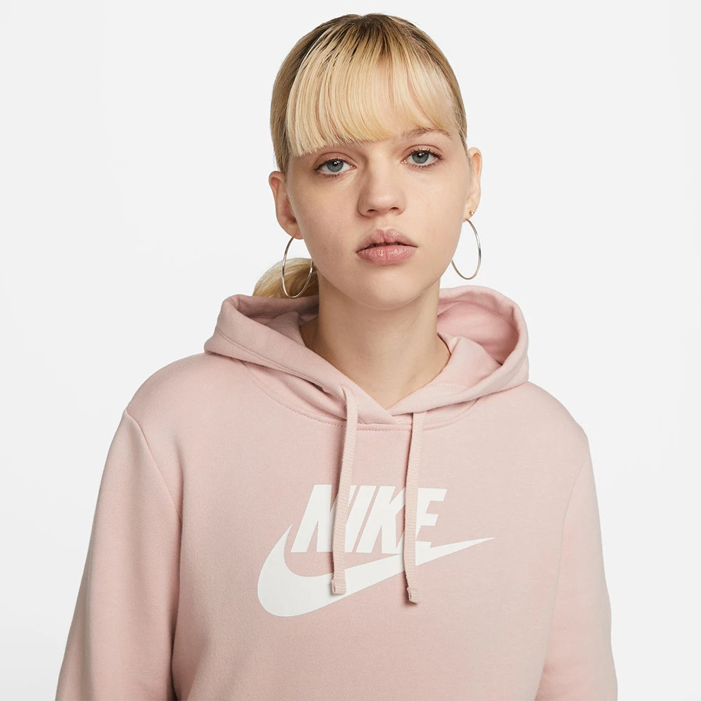 Nike Sportswear Club Γυναικεία Μπλούζα με Κουκούλα PINK OXFORD/WHITE 3 Nike Sportswear Club Γυναικεία Μπλούζα με Κουκούλα PINK OXFORD/WHITE - Image 3