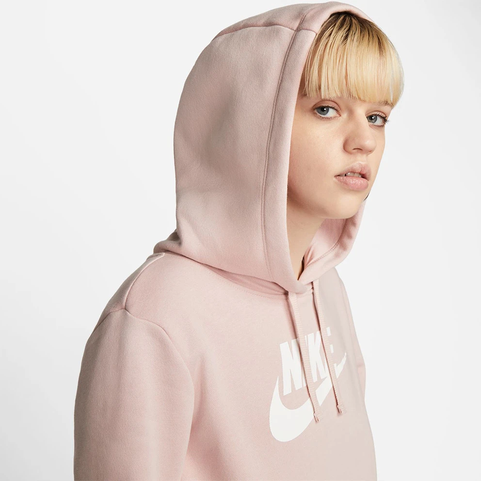 Nike Sportswear Club Γυναικεία Μπλούζα με Κουκούλα PINK OXFORD/WHITE 4 Nike Sportswear Club Γυναικεία Μπλούζα με Κουκούλα PINK OXFORD/WHITE - Image 4