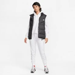 Nike Sportswear Club Fleece Γυναικεία Μπλούζα με Κουκούλα WHITE/BLACK -Γυναικεία Ρούχα Εκπτώσεις nike w nsw club flc hoodie ssnl 4