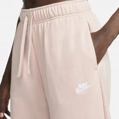 Γυναικεία Nike Sportswear Club Fleece Γυναικείο Παντελόνι Φόρμας PINK OXFORD/WHITE -Γυναικεία Ρούχα Εκπτώσεις nike w nsw club flc mr os pant 12