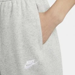 Γυναικεία Nike Sportswear Club Fleece Γυναικείο Παντελόνι Φόρμας DK GREY HEATHER/WHITE -Γυναικεία Ρούχα Εκπτώσεις nike w nsw club flc mr os pant 8