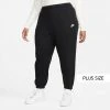 Γυναικεία Nike Sportswear Club Fleece Plus Size Γυναικείο Παντελόνι Φόρμας Black/white -Γυναικεία Ρούχα Εκπτώσεις nike w nsw club flc mr os pant plus 5