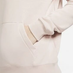 Nike Sportswear Club Fleece Γυναικεία Μπλούζα με Κουκούλα PINK OXFORD/WHITE -Γυναικεία Ρούχα Εκπτώσεις nike w nsw club flc std qz 2