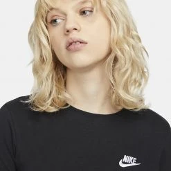 Γυναικεία Nike Sportswear Club Γυναικείο T-Shirt BLACK/WHITE -Γυναικεία Ρούχα Εκπτώσεις nike w nsw club tee 12