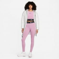 Nike Sportswear Γυναικεία Μπλούζα με Μακρύ Μανίκι ORCHID/BLACK -Γυναικεία Ρούχα Εκπτώσεις nike w nsw crop tape ls top 9