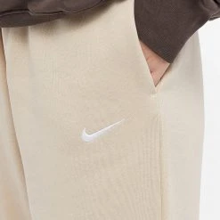 Γυναικεία Nike Sportswear Collection Essentials Γυναικείο Παντελόνι Φόρμας SANDDRIFT/WHITE -Γυναικεία Ρούχα Εκπτώσεις nike w nsw essntl clctn flc crv pnt 2