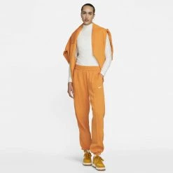 Γυναικεία Nike Sportswear Essential Collection Fleece Γυναικείο Παντελόνι Φόρμας LIGHT CURRY/WHITE -Γυναικεία Ρούχα Εκπτώσεις nike w nsw essntl clctn flc mr pant 4