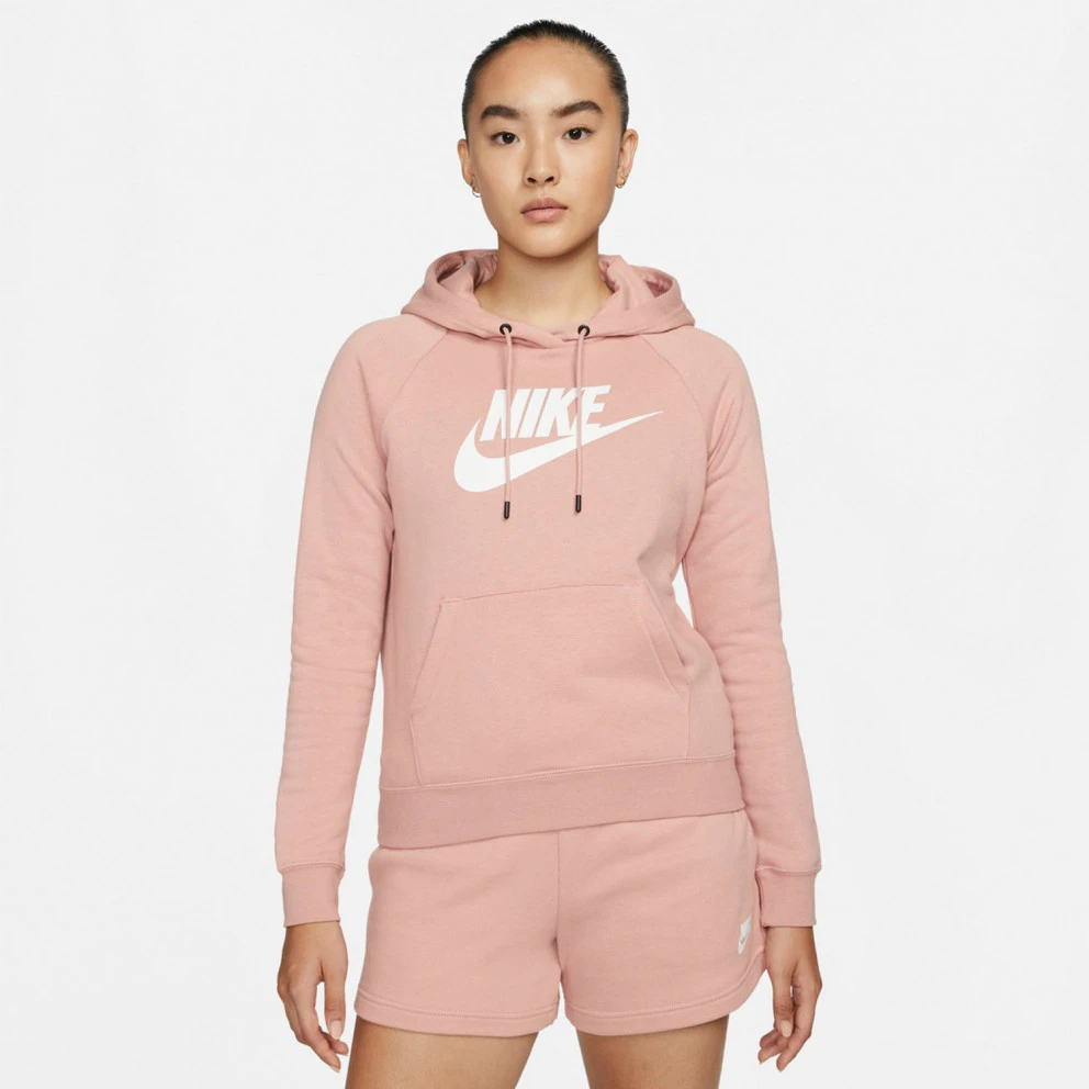Nike Sportswear Essential Fleece Γυναικεία Μπλούζα με Κουκούλα ROSE WHISPER/WHITE 1 Nike Sportswear Essential Fleece Γυναικεία Μπλούζα με Κουκούλα ROSE WHISPER/WHITE
