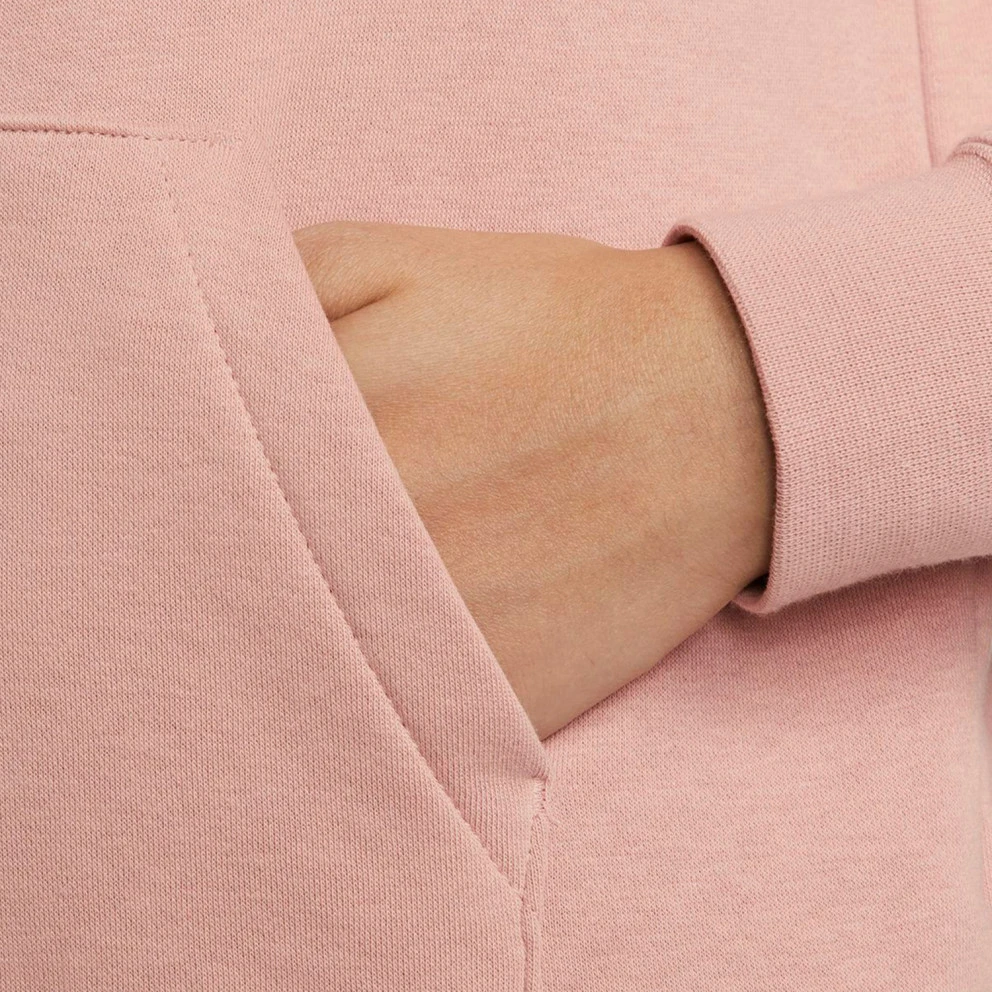 Nike Sportswear Essential Fleece Γυναικεία Μπλούζα με Κουκούλα ROSE WHISPER/WHITE 3 Nike Sportswear Essential Fleece Γυναικεία Μπλούζα με Κουκούλα ROSE WHISPER/WHITE - Image 3