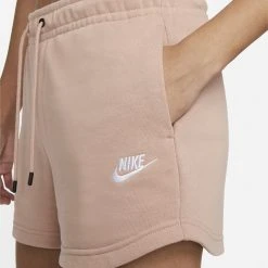 Γυναικεία Nike Sportswear Essential Γυναικείο Σορτς ROSE WHISPER/WHITE -Γυναικεία Ρούχα Εκπτώσεις nike w nsw essntl flc hr short ft 3