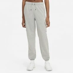 Γυναικεία Nike Sportswear Essentials Γυναικείο Παντελόνι Φόρμας DK GREY HEATHER/WHITE