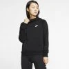 Γυναικεία Nike Sportswear Essential Γυναικείο Φούτερ Black/White -Γυναικεία Ρούχα Εκπτώσεις nike w nsw essntl fnl po flc