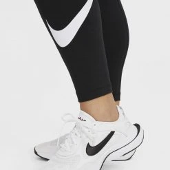 Γυναικεία Nike NSW Essential Γυναικείο Κολάν Plus Size BLACK/WHITE 8 Γυναικεία Nike NSW Essential Γυναικείο Κολάν Plus Size BLACK/WHITE -Γυναικεία Ρούχα Εκπτώσεις nike w nsw essntl gx mr lggng plus 3