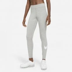 Γυναικεία Nike Sportswear Essential Swoosh Γυναικείο Κολάν DK GREY HEATHER/WHITE