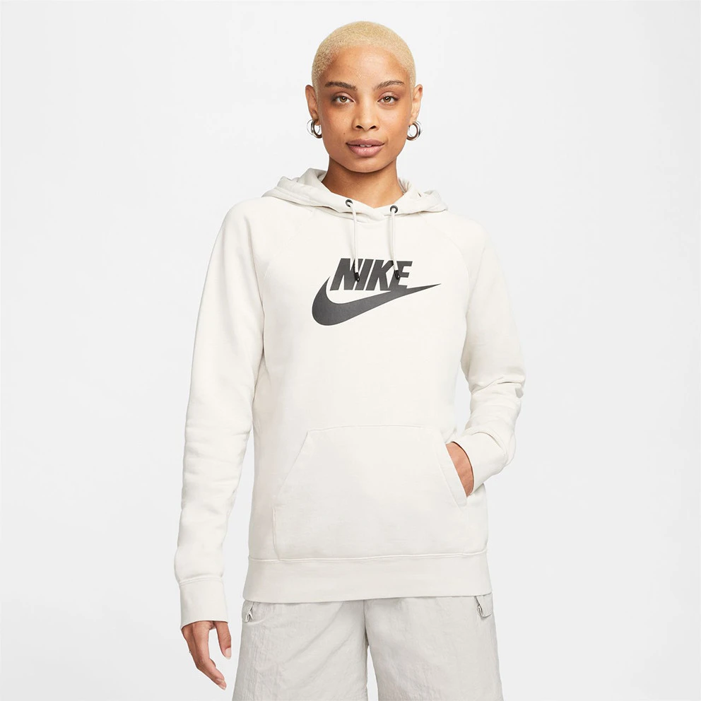 Nike Sportswear Essential Fleece Γυναικεία Μπλούζα με Κουκούλα LT OREWOOD BRN/BLACK 1 Nike Sportswear Essential Fleece Γυναικεία Μπλούζα με Κουκούλα LT OREWOOD BRN/BLACK