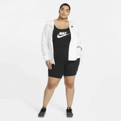 Γυναικεία Nike Sportswear Essential Plus Size Biker Σορτς BLACK/WHITE -Γυναικεία Ρούχα Εκπτώσεις nike w nsw essntl mr biker sh plus 4
