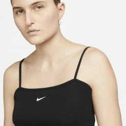 Γυναικεία Nike Sportswear Essential Γυναικείο Crop Top BLACK/WHITE -Γυναικεία Ρούχα Εκπτώσεις nike w nsw essntl rib crop top 6