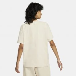 Γυναικεία Nike Sportswear Essential Γυναικείο T-Shirt SANDDRIFT/WHITE -Γυναικεία Ρούχα Εκπτώσεις nike w nsw essntl tee bf lbr 5