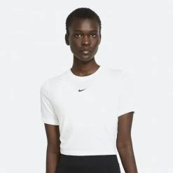 Nike Sportswear Essential Γυναικεία Crop Top WHITE/BLACK
