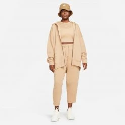 Nike Sportswear Essential Γυναικεία Crop Top HEMP/WHITE -Γυναικεία Ρούχα Εκπτώσεις nike w nsw essntl tee slim crp lbr 6