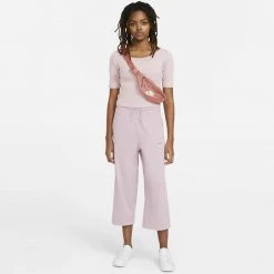 Γυναικεία Nike Sportwear Essential Γυναικείο T-Shirt CHAMPAGNE/WHITE -Γυναικεία Ρούχα Εκπτώσεις nike w nsw essntl top ss scoop 3