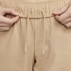 Γυναικεία Nike Sportswear Essential Γυναικείο Παντελόνι Φόρμας HEMP/WHITE -Γυναικεία Ρούχα Εκπτώσεις nike w nsw essntl wvn hr pnt crv 3