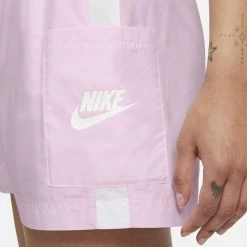 Γυναικεία Nike Sportswear Essentials Γυναικείο Σορτς REGAL PINK/WHITE/WHITE -Γυναικεία Ρούχα Εκπτώσεις nike w nsw essntl wvn hr short 3