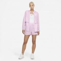 Γυναικεία Nike Sportswear Essentials Γυναικείο Σορτς REGAL PINK/WHITE/WHITE -Γυναικεία Ρούχα Εκπτώσεις nike w nsw essntl wvn hr short 4