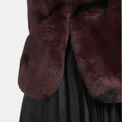 Nike Sportswear Plush Γούνινη Γυναικεία Ζακέτα BURGUNDY CRUSH/BLACK/BLACK -Γυναικεία Ρούχα Εκπτώσεις nike w nsw fx fur aop jkt 4