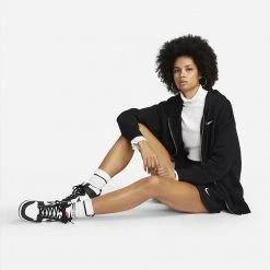 Nike Sportswear Phoenix Fleece Γυναικεία Ζακέτα BLACK/SAIL -Γυναικεία Ρούχα Εκπτώσεις nike w nsw phnx flc fz os hoodie 8