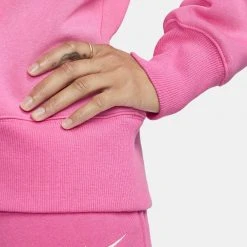 Nike Sportswear Phoenix Fleece Γυναικεία Μπλούζα Φούτερ PINKSICLE/SAIL -Γυναικεία Ρούχα Εκπτώσεις nike w nsw phnx flc os crew 7
