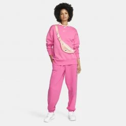 Nike Sportswear Phoenix Fleece Γυναικεία Μπλούζα Φούτερ PINKSICLE/SAIL -Γυναικεία Ρούχα Εκπτώσεις nike w nsw phnx flc os crew 9