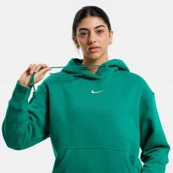 Nike Sportswear Phoenix Fleece Γυναικεία Μπλούζα με Κουκούλα MALACHITE/SAIL -Γυναικεία Ρούχα Εκπτώσεις nike w nsw phnx flc os po hoodie 2