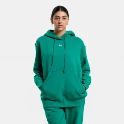 Nike Sportswear Phoenix Fleece Γυναικεία Μπλούζα με Κουκούλα MALACHITE/SAIL
