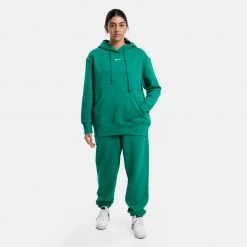 Nike Sportswear Phoenix Fleece Γυναικεία Μπλούζα με Κουκούλα MALACHITE/SAIL -Γυναικεία Ρούχα Εκπτώσεις nike w nsw phnx flc os po hoodie 3