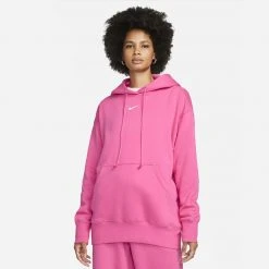 Nike Sportswear Phoenix Fleece Γυναικεία Μπλούζα με Κουκούλα PINKSICLE/SAIL