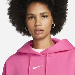 Nike Sportswear Phoenix Fleece Γυναικεία Μπλούζα με Κουκούλα PINKSICLE/SAIL -Γυναικεία Ρούχα Εκπτώσεις nike w nsw phnx flc os po hoodie 6