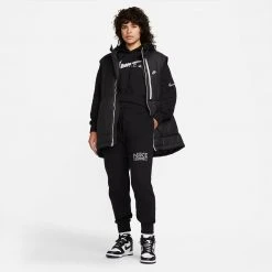 Γυναικεία Nike Nsw Swsh Fleece Γυναικείο Παντελόνι Φόρμας BLACK/WHITE -Γυναικεία Ρούχα Εκπτώσεις nike w nsw swsh flc jggr 10