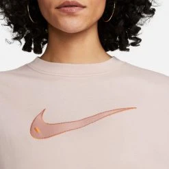 Γυναικεία Nike Sportswear Swoosh Γυναικείο T-shirt PINK OXFORD/LIGHT CURRY/ROSE WHISPER -Γυναικεία Ρούχα Εκπτώσεις nike w nsw swsh ss top 2