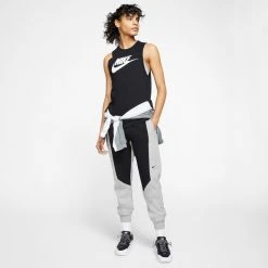 Nike Sportswear Futura New Γυναικεία Αμάνικη Μπλούζα BLACK/WHITE -Γυναικεία Ρούχα Εκπτώσεις nike w nsw tank mscl futura new 7