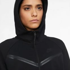 Nike Sportswear Essential Γυναικεία Ζακέτα BLACK/BLACK -Γυναικεία Ρούχα Εκπτώσεις nike w nsw tch flc wr essntl fz hdy 2