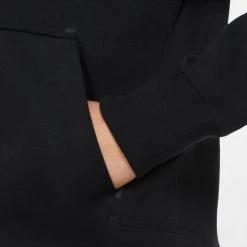 Nike Sportswear Essential Γυναικεία Ζακέτα BLACK/BLACK -Γυναικεία Ρούχα Εκπτώσεις nike w nsw tch flc wr essntl fz hdy 3