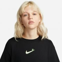 Γυναικεία Nike Sportswear Γυναικείο T-shirt BLACK -Γυναικεία Ρούχα Εκπτώσεις nike w nsw tee bf fw fiber 6