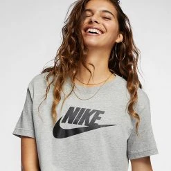 Γυναικεία Nike Sportswear Essential Γυναικείο Crop Top DK GREY HEATHER/BLACK 5 Γυναικεία Nike Sportswear Essential Γυναικείο Crop Top DK GREY HEATHER/BLACK -Γυναικεία Ρούχα Εκπτώσεις nike w nsw tee essntl crp icn ftr 14