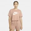 Γυναικεία Nike Sportswear Essential Γυναικείο Crop Top ROSE WHISPER/WHITE -Γυναικεία Ρούχα Εκπτώσεις nike w nsw tee essntl crp icn ftr 4