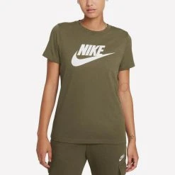 Γυναικεία Nike Sportswear Essential Γυναικείο T-Shirt MEDIUM OLIVE/WHITE