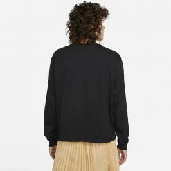 Nike Sportswear Γυναικεία Μπλούζα με Μακρύ Μανίκι BLACK -Γυναικεία Ρούχα Εκπτώσεις nike w nsw tee ls boxy patch 1