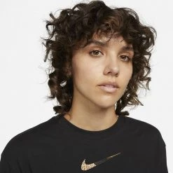 Nike Sportswear Γυναικεία Μπλούζα με Μακρύ Μανίκι BLACK -Γυναικεία Ρούχα Εκπτώσεις nike w nsw tee ls boxy patch 2